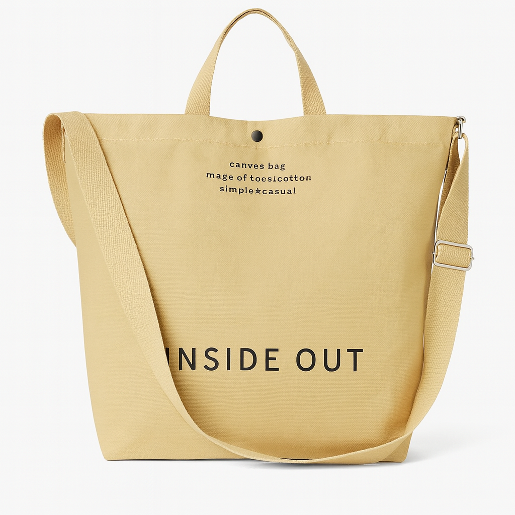 INSIDE OUT Canvas Tote Bag – Simple & Casual