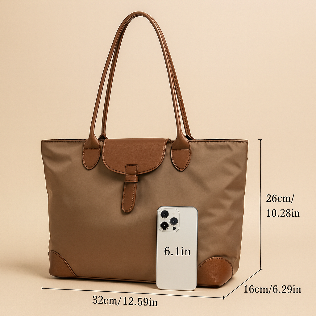 New Nylon Shoulder Tote Bag – Large Capacity, Fashionable & Multi-functional Lightweight Bag for Women