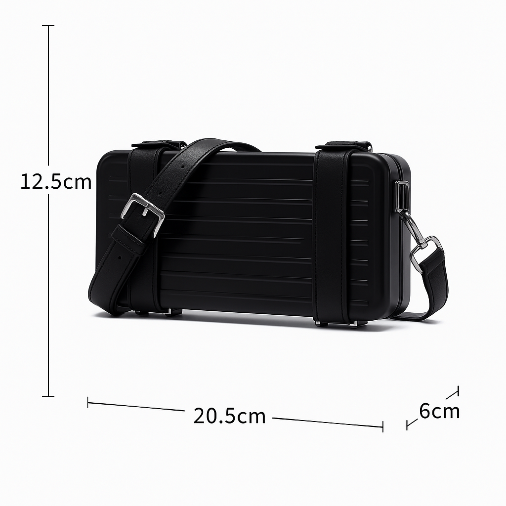 Hard Shell Crossbody Compact Crossbody Wallet Bag – Minimalist Travel Shoulder Bag (Unisex)