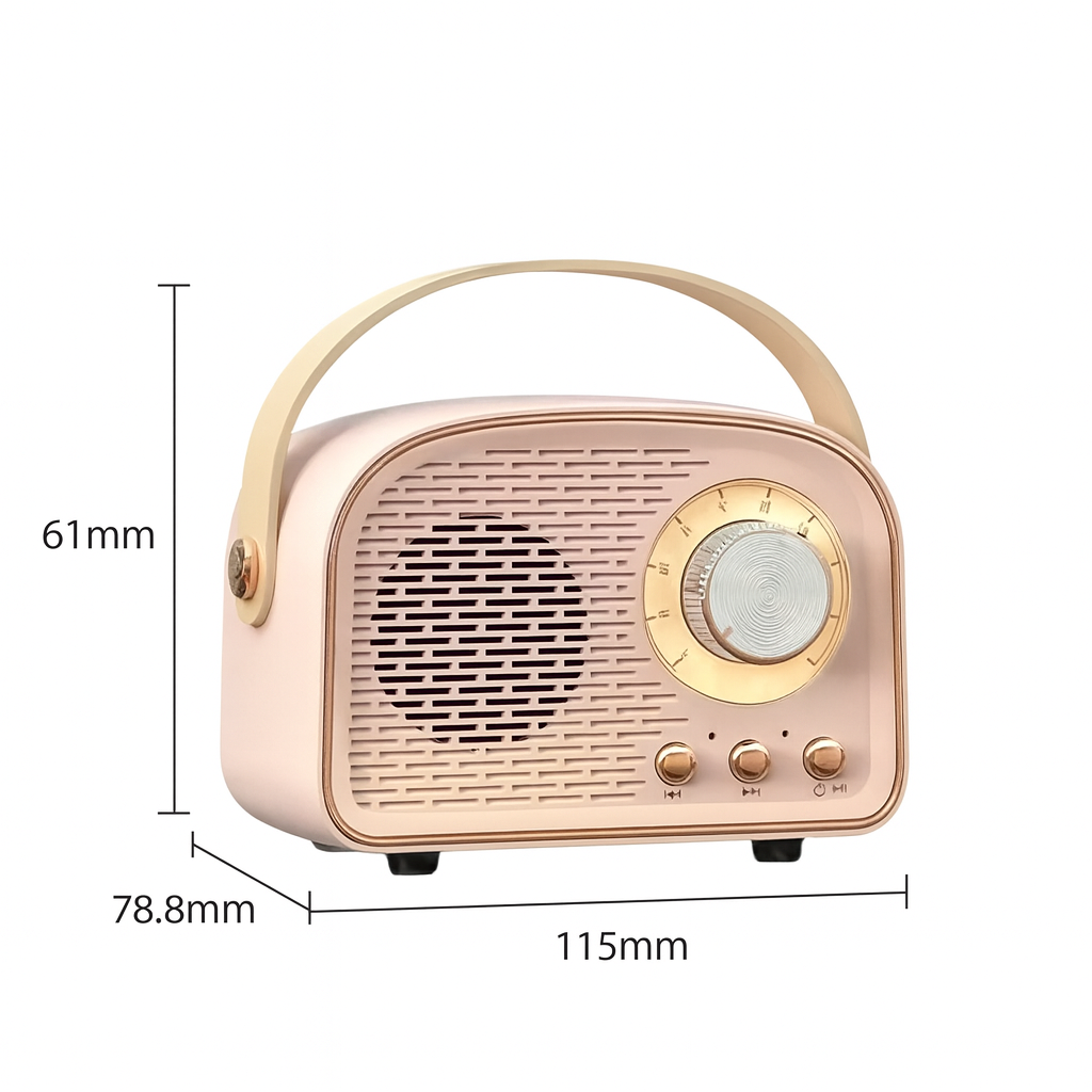 Mira Seren Retro Bluetooth Speaker | Vintage Radio Style with FM & USB