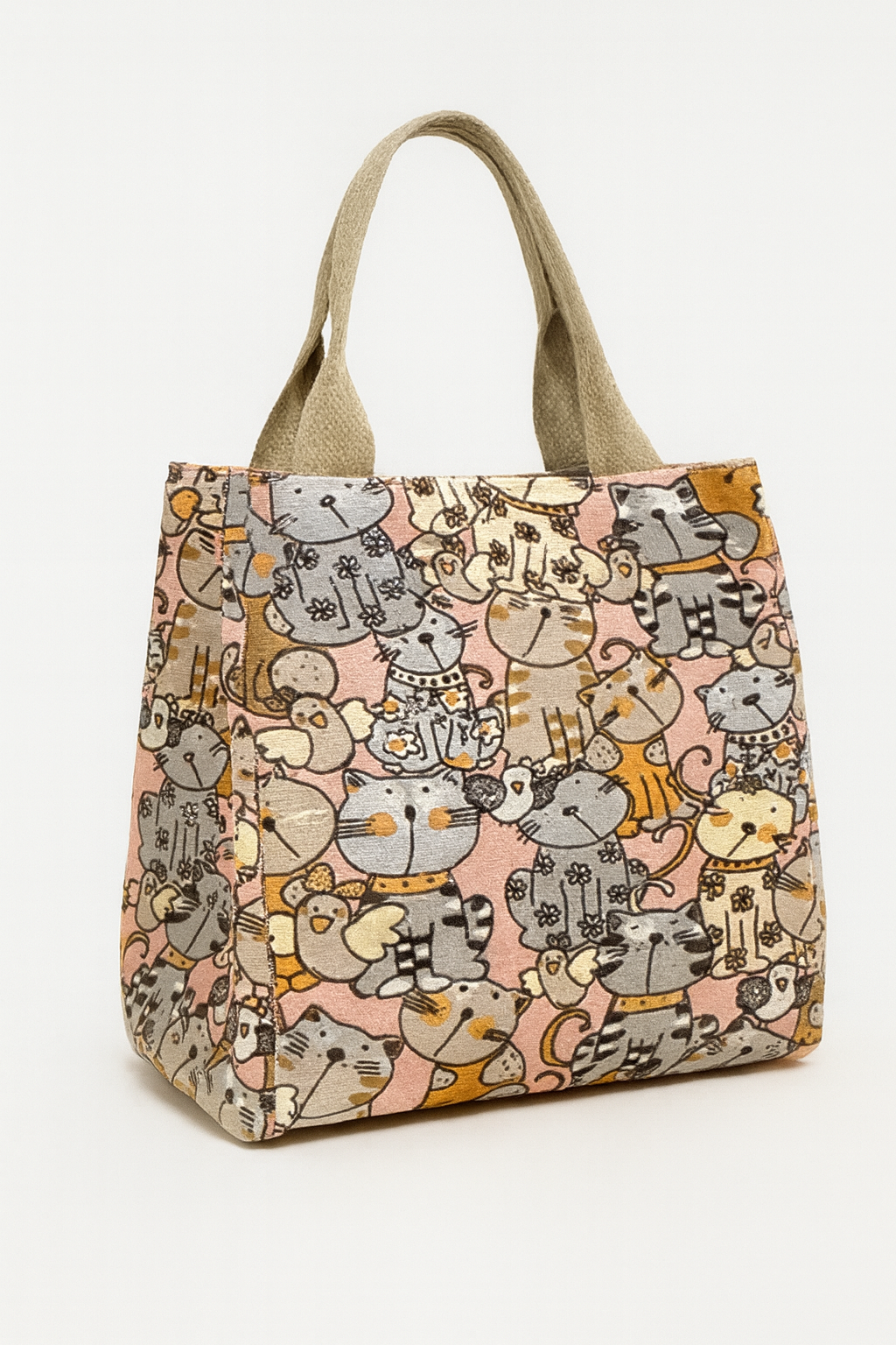 Cat Pattern Tote - Portable & Stylish