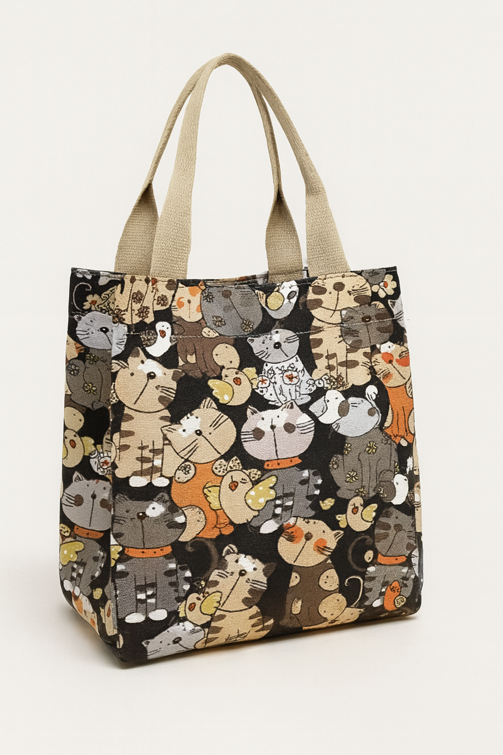Cat Pattern Tote - Portable & Stylish