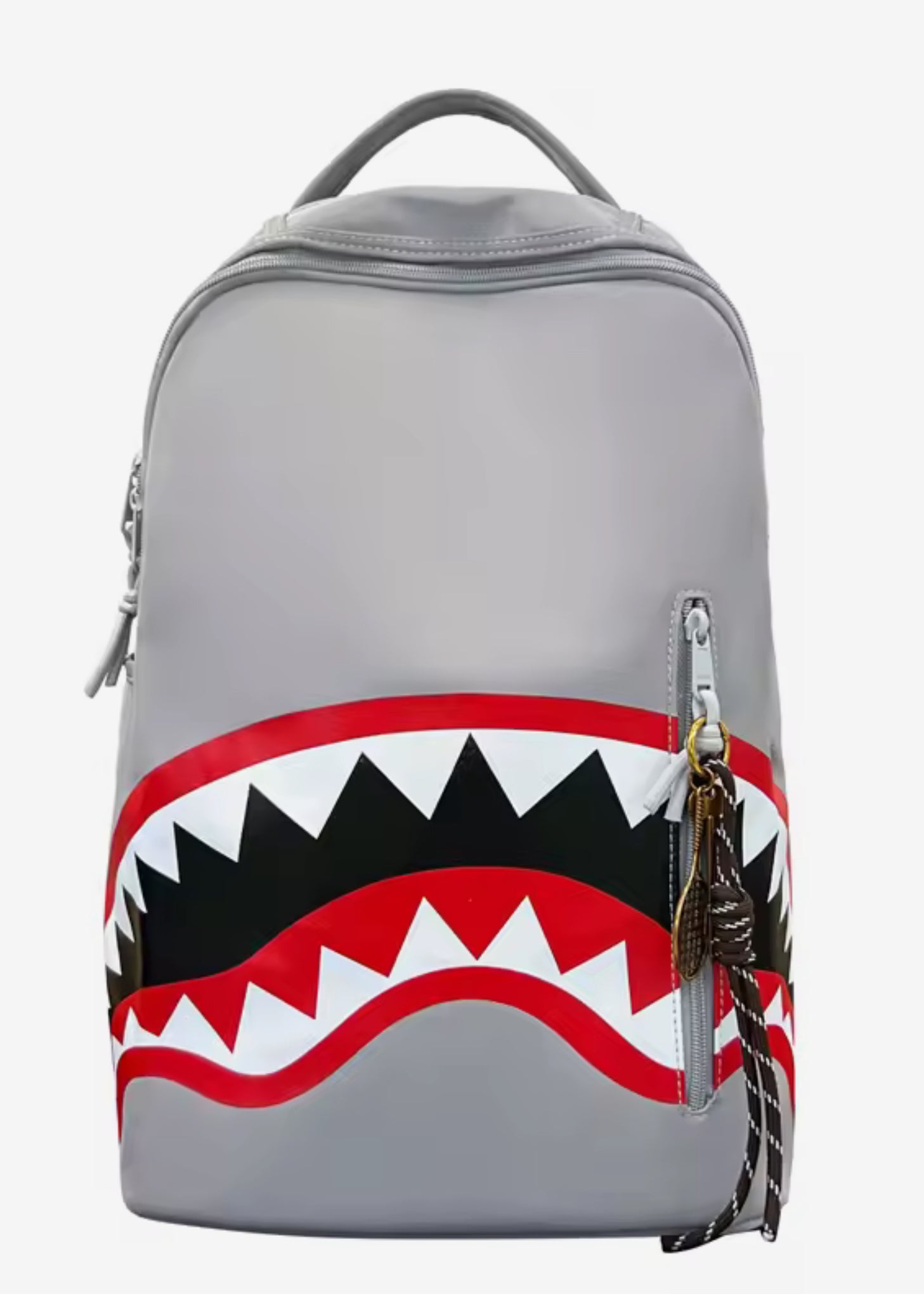 Shark Mouth Nylon Backpack – Trendy Lightweight School & Travel Bag (30×41×16cm)