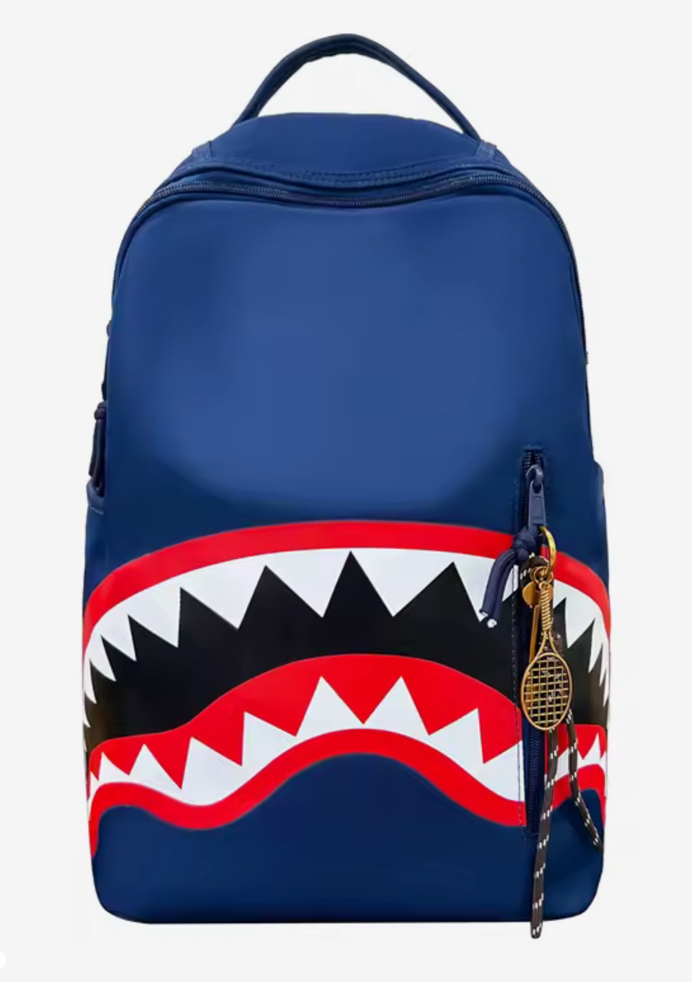 Shark Mouth Nylon Backpack – Trendy Lightweight School & Travel Bag (30×41×16cm)