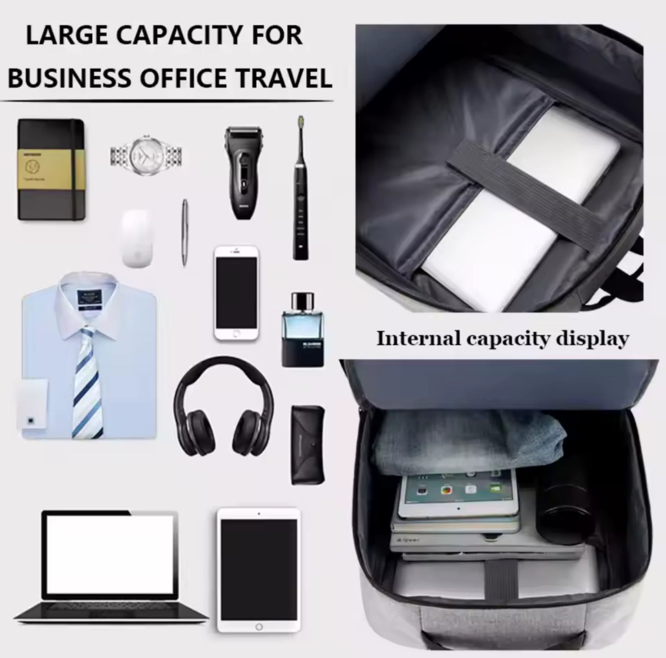 👉 Business & Travel Backpack – Waterproof, USB Charging, Lightweight