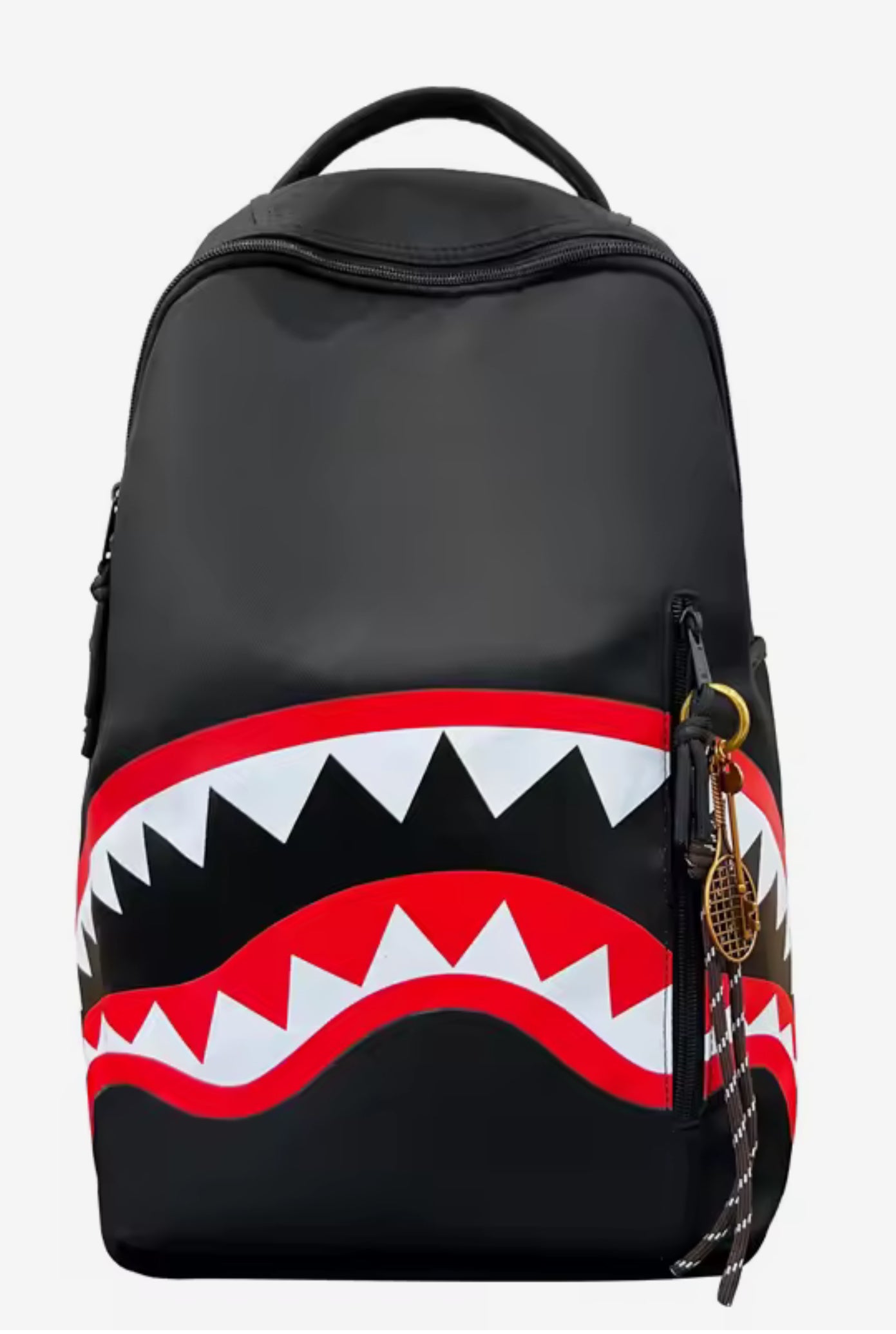 Shark Mouth Nylon Backpack – Trendy Lightweight School & Travel Bag (30×41×16cm)