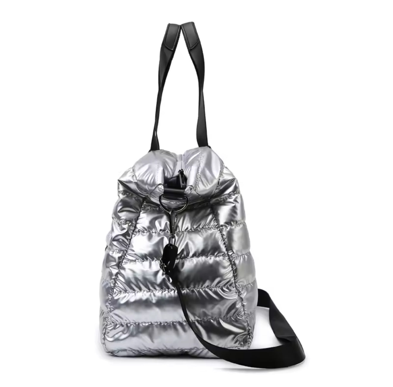 Quilted Puffer Duffel Bag – Travel, Gym & Everyday Tote
Bolso Acolchado de Viaje – Deportivo, Gimnasio y Uso Diario