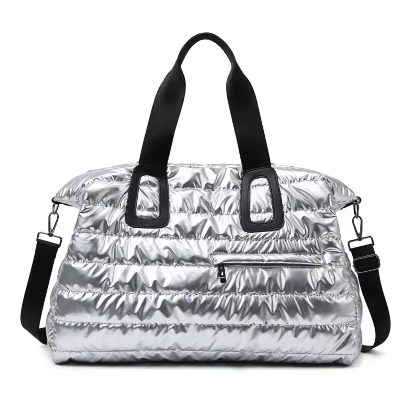 Quilted Puffer Duffel Bag – Travel, Gym & Everyday Tote
Bolso Acolchado de Viaje – Deportivo, Gimnasio y Uso Diario