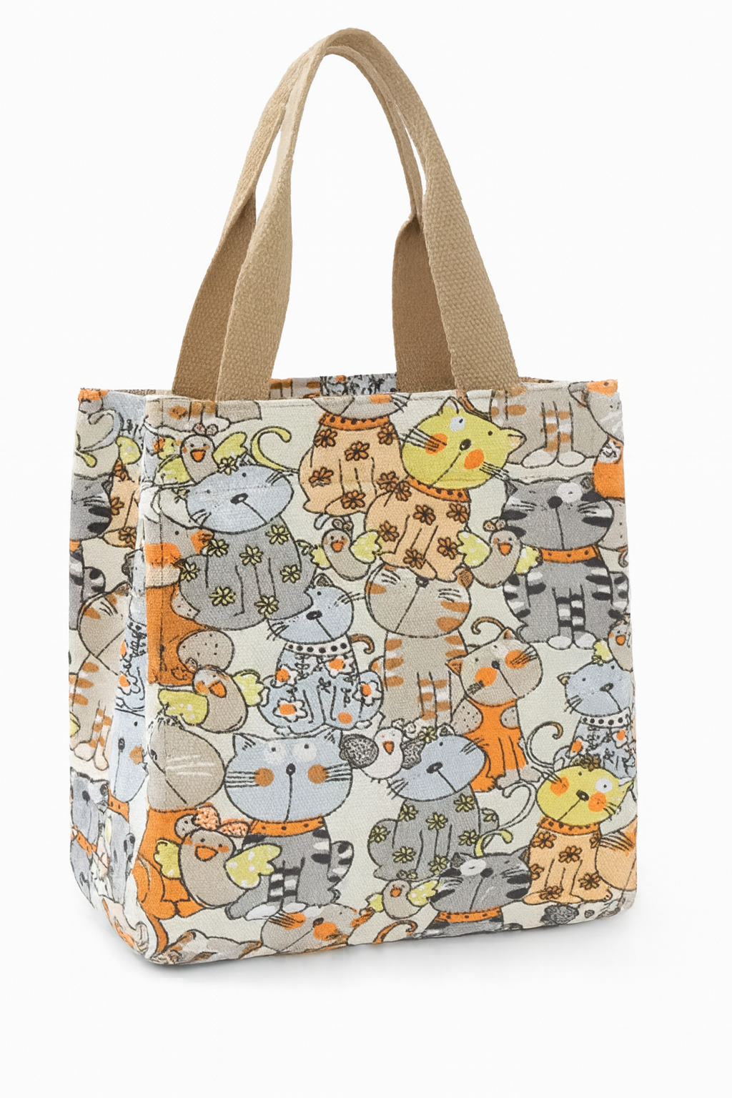 Cat Pattern Tote - Portable & Stylish