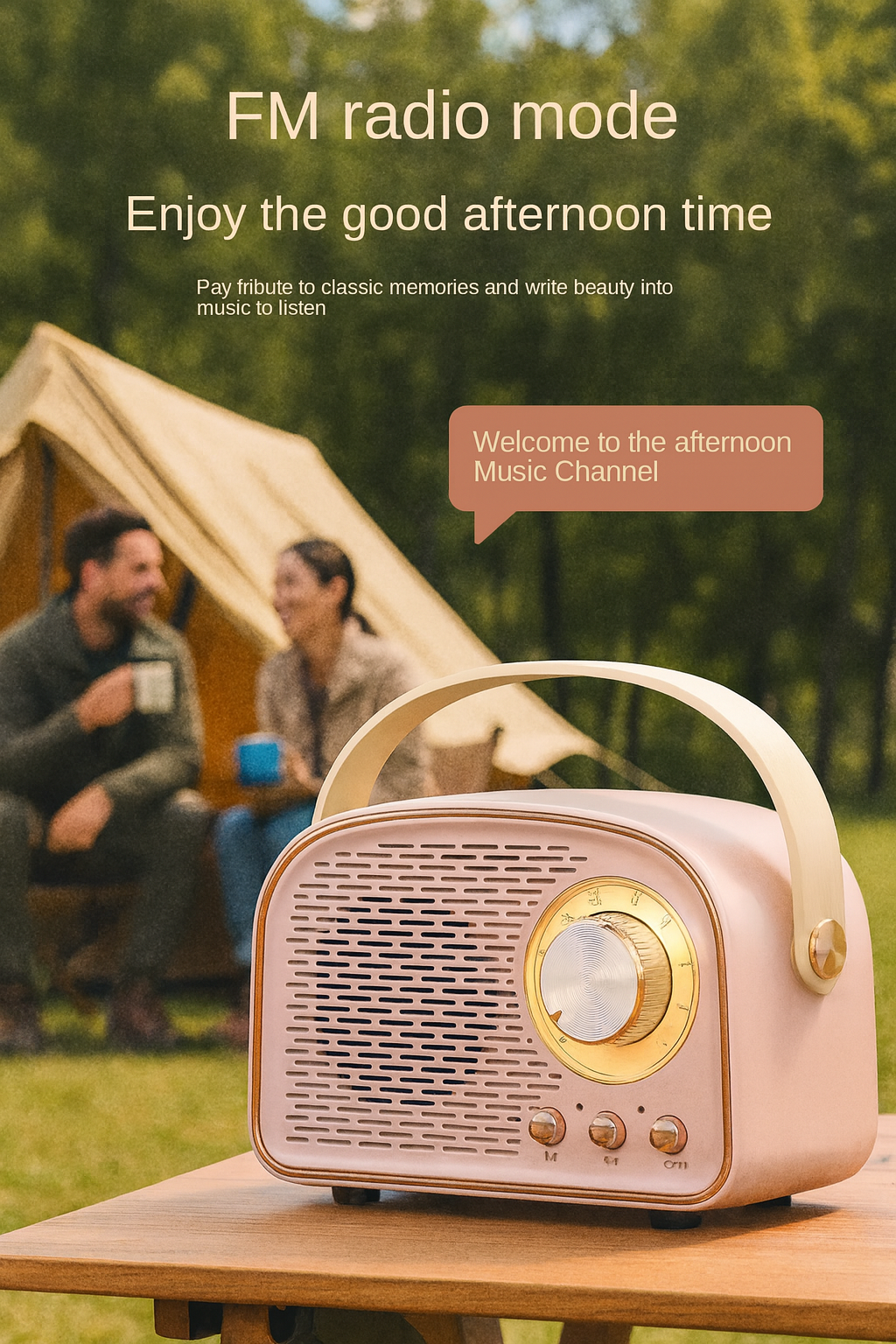 Mira Seren Retro Bluetooth Speaker | Vintage Radio Style with FM & USB