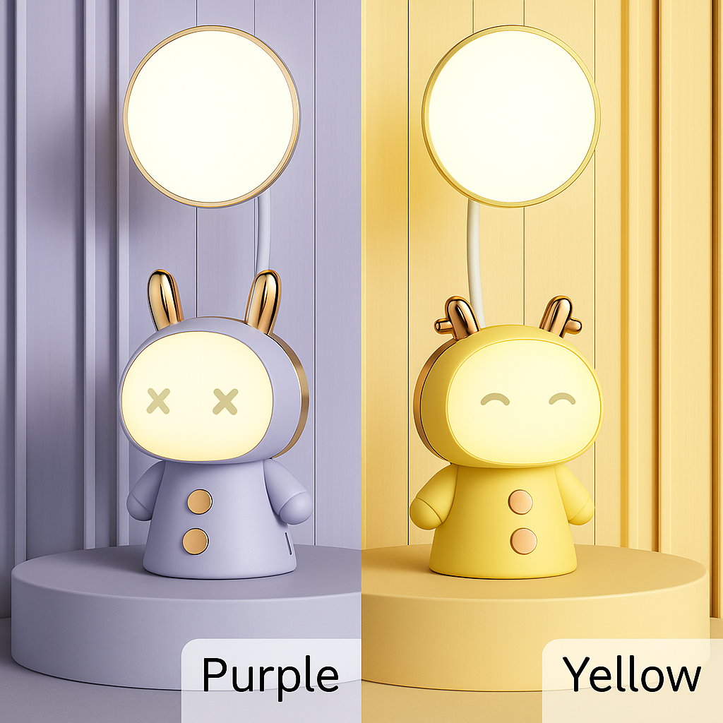 A Little Light, A Lot of Charm 🌙
Add warmth and cuteness to your space with this cartoon table lamp! Perfect for kids’ rooms, study desks, or as a cozy night light.
