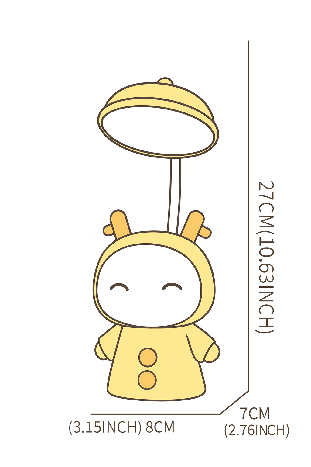 A Little Light, A Lot of Charm 🌙
Add warmth and cuteness to your space with this cartoon table lamp! Perfect for kids’ rooms, study desks, or as a cozy night light.