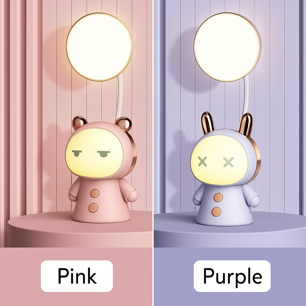 A Little Light, A Lot of Charm 🌙
Add warmth and cuteness to your space with this cartoon table lamp! Perfect for kids’ rooms, study desks, or as a cozy night light.
