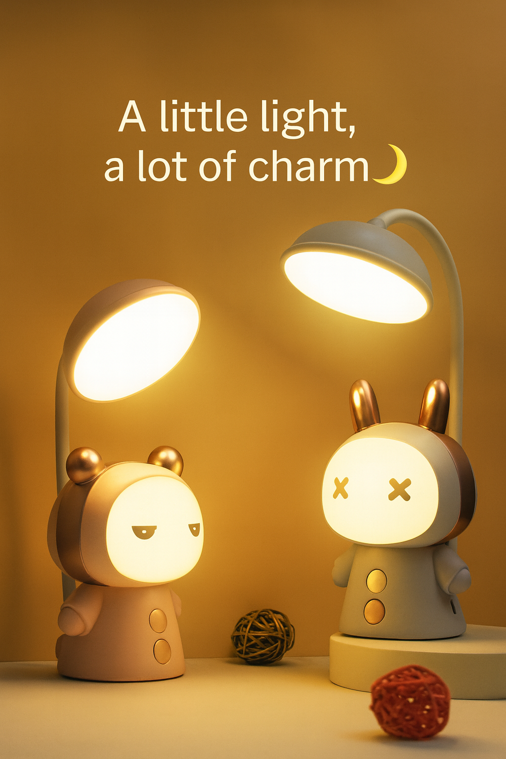 A Little Light, A Lot of Charm 🌙
Add warmth and cuteness to your space with this cartoon table lamp! Perfect for kids’ rooms, study desks, or as a cozy night light.
