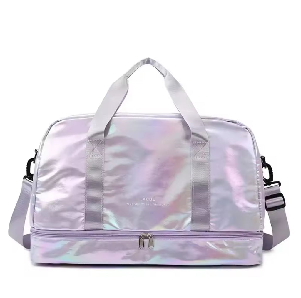 Holographic Travel Gym Duffel Bag – Large Capacity Shoulder & Crossbody Tote
Bolso de Viaje y Gimnasio Holográfico – Gran Capacidad de Hombro y Cruzado