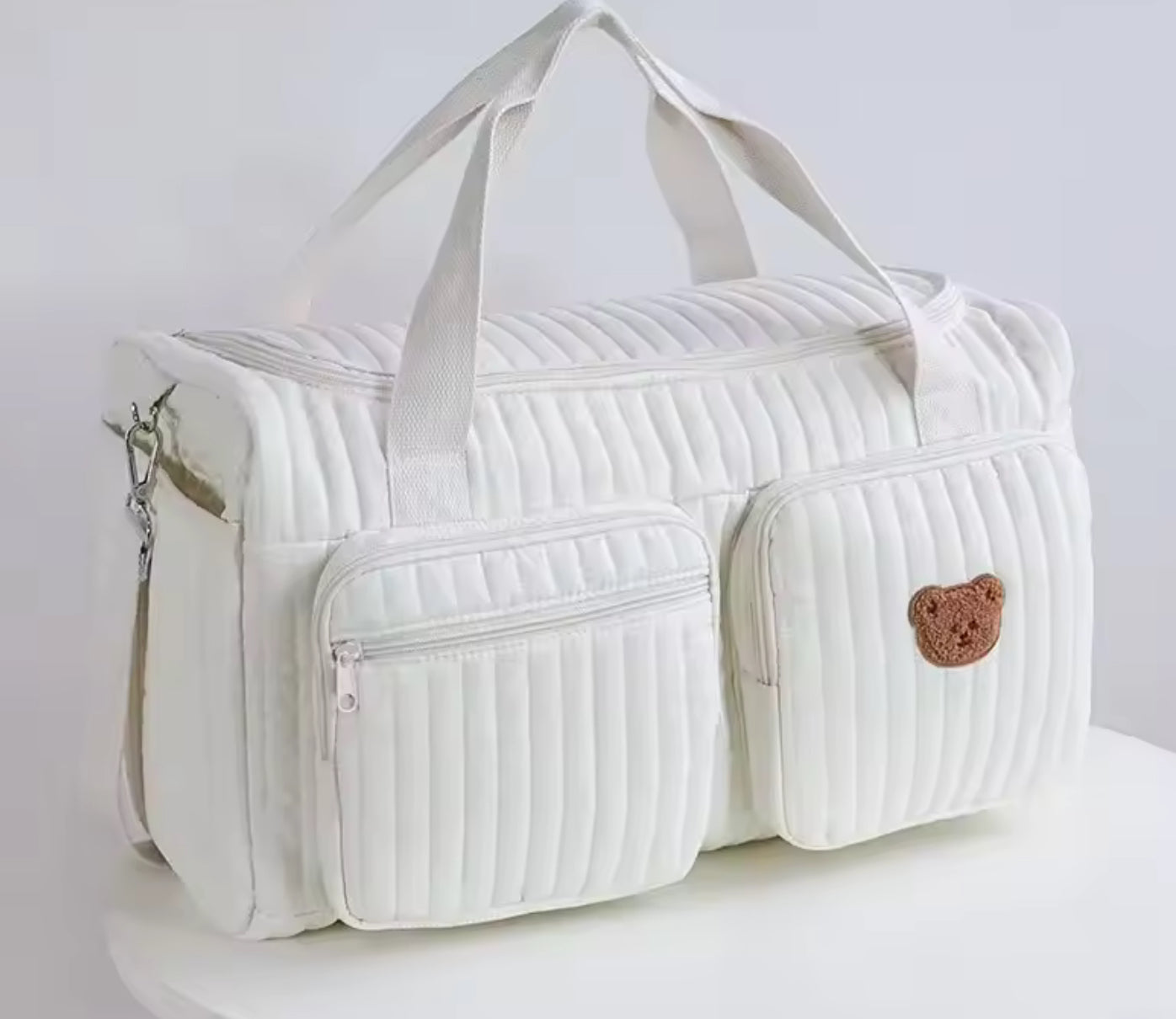 Miraseren One Lucky Bear Mommy Bag – Lightweight Diaper Bag for Moms with Cute Bear Design