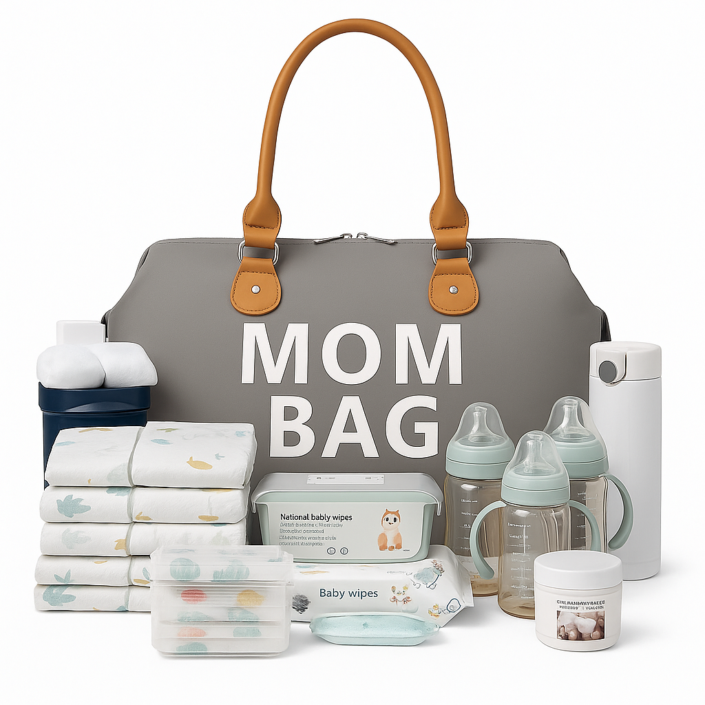 MOM BAG – Ultra Light Large Capacity Waterproof Mommy Bag (with 2 Pouches)